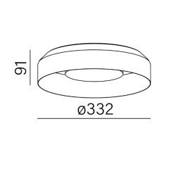 MIDI RING DOT LED NATYNKOWY CZARNO-ZŁOTY