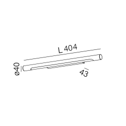 THIN TUBE 40 KINKIET ZŁOTY