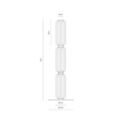 ELMA LAMPA PODŁOGOWA AROMAS CZARNA