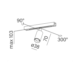 PET mini LED microtrack biały