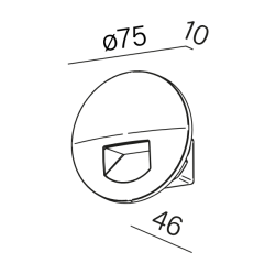 EMOT round kinkiet biały Aqform